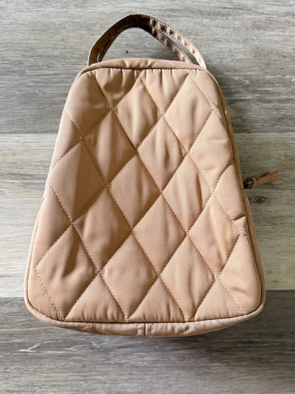 Vera Bradley Cream Quilted Cosmetic Lunch Bag